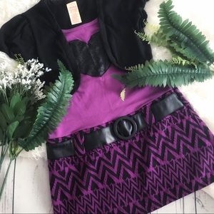 🎈3/$10🎈Girls Adorable!! Purple/Black Edgy Tunic